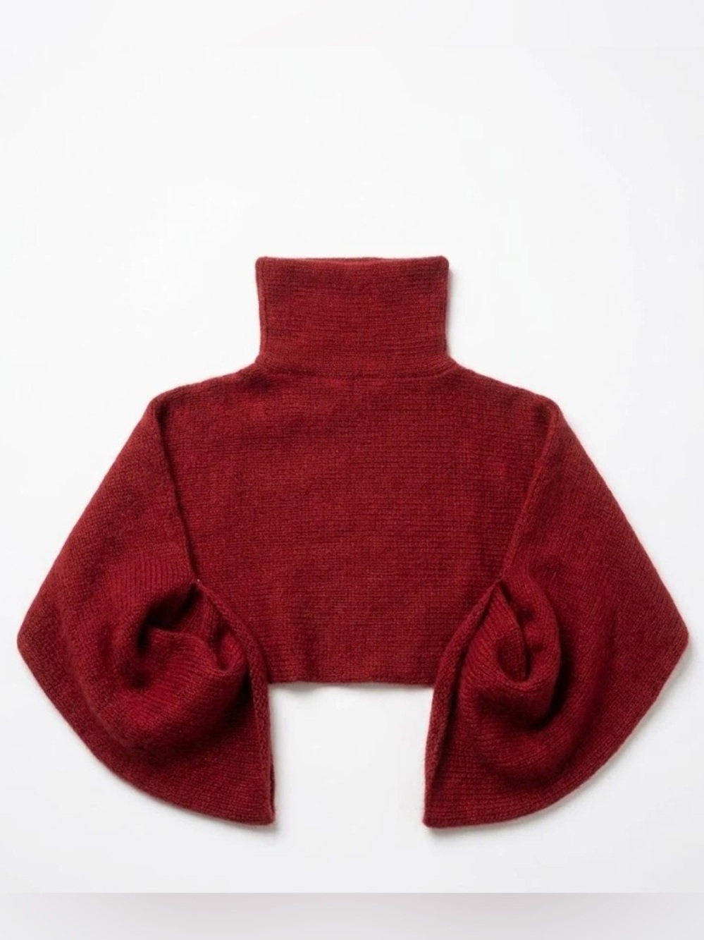 Sally LaPointe Turtleneck Mohair Sweater Red